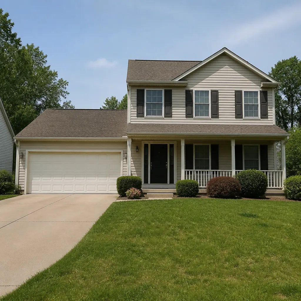 Exterior of a U.S. suburban home